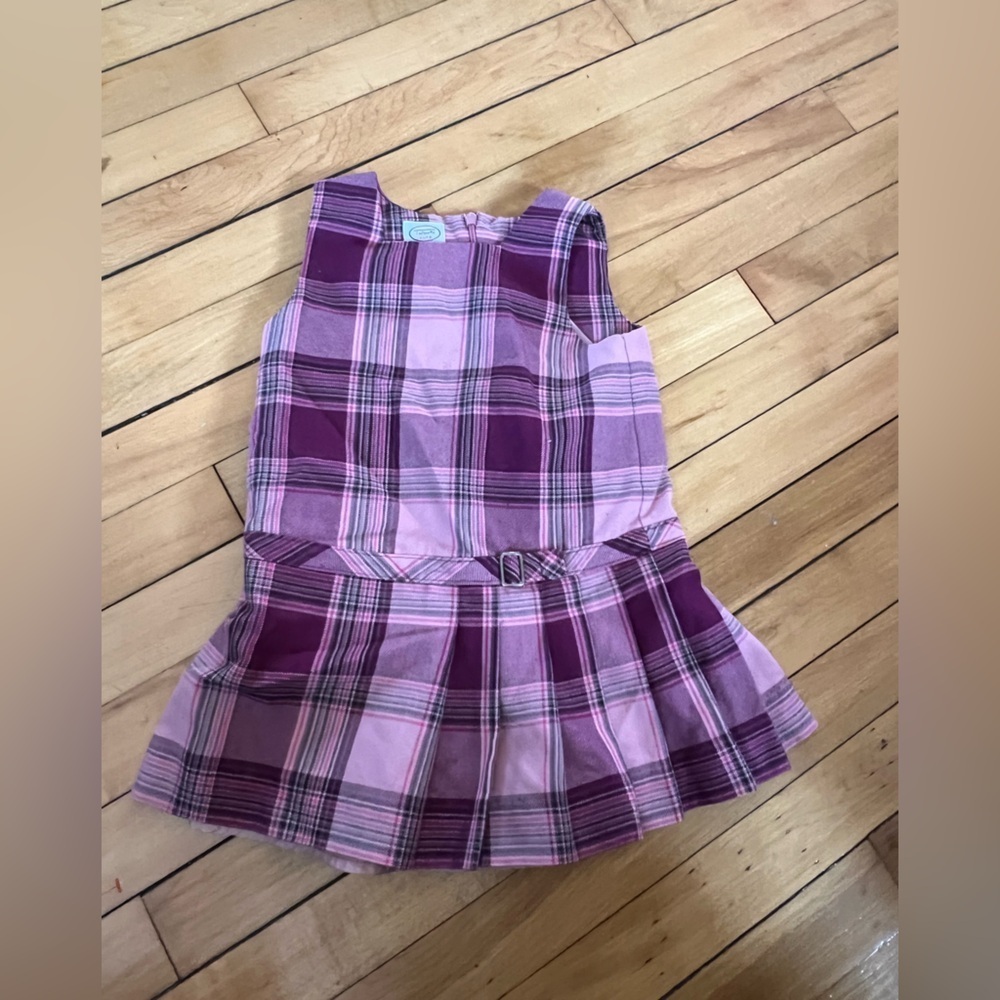 Talbots‎ Kids Girls Purple Pink Plaid Preppy Pleated Dress